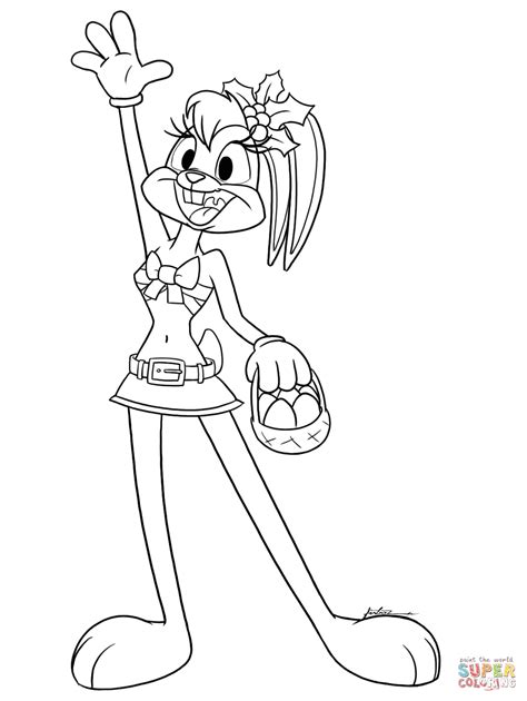 Looney Tunes Lola Bunny coloring page | Free Printable Coloring Pages