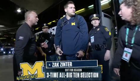 Zak Zinter Made Trip To Indianapolis With Michigan Tonight