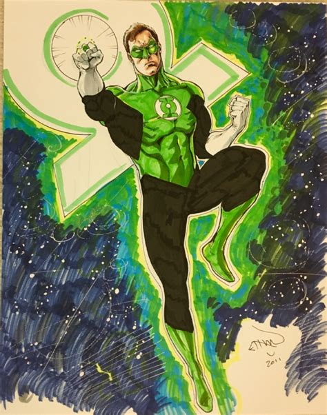 Ethan Van Sciver Green Lantern Color Illustration, in Edward Chu's My Gallery Comic Art Gallery Room