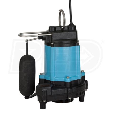 Little Giant 510802 10EC-CIA-SFS - 1/2 HP Polypropylene & Cast Iron Submersible Sump Pump w ...