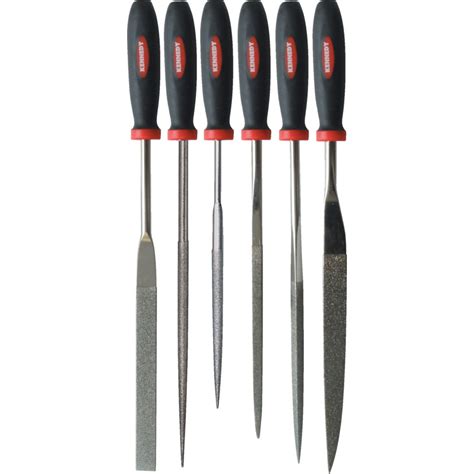 Kennedy 160mm (6.1/2") 6 Piece Medium Grade Diamond File Set 0330500K | Cromwell Tools