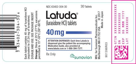 Latuda - FDA prescribing information, side effects and uses