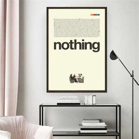 SEINFELD Inspired Poster Nothing Minimalist Wall Pictures Modern Black ...