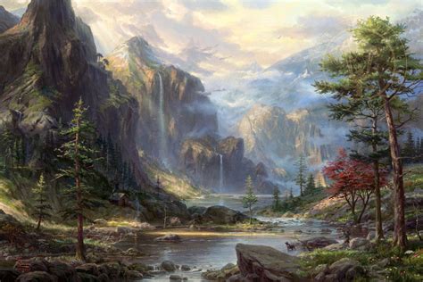 High Country Wilderness - Limited Edition Canvas - Thomas Kinkade Studios | Thomas kinkade ...