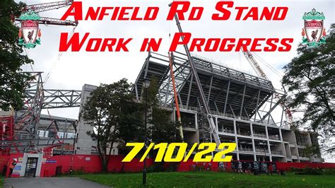 Anfield Road Stand Extension Update and work in Progress 7th October ...