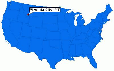 MAP OF MONTANA VIRGINIA CITY - ToursMaps.com