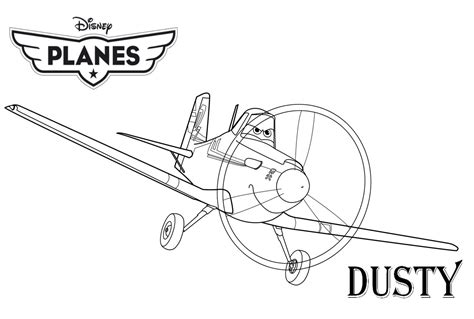 Semplice Disegno Da Colorare Dusty Personaggio Disney Planes Disegni ...