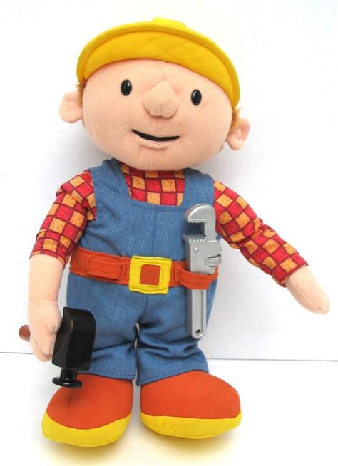 Bob the Builder Talking Plush Figure Toy 2001 Hasbro Wrench Hammer Playskool PBS # ...