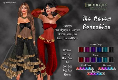 Second Life Marketplace - ~ The Harem Concubine ~ Outfit & Texture Hud