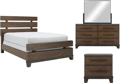 Santa Cruz 4-pc. Bedroom Set in Brown by Bellanest