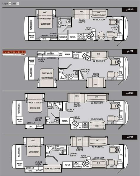 Luxury Small Motorhome Floorplans - Class A Toy Haulers | Toy Hauler RV ...