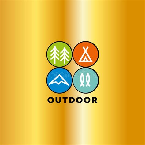 Outdoors Vector Logo Design Template Stock Vector - Illustration of exploration, banner: 97810533