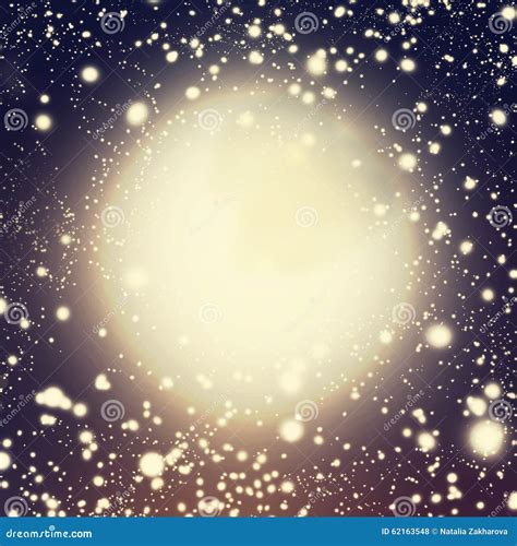 Cosmic Background with Defocused Bokeh Twinkling Lights Stock Illustration - Illustration of ...