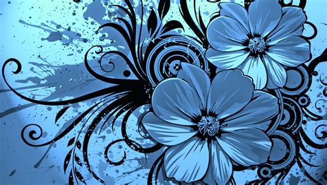 Artistic Blue Flower HD Wallpaper