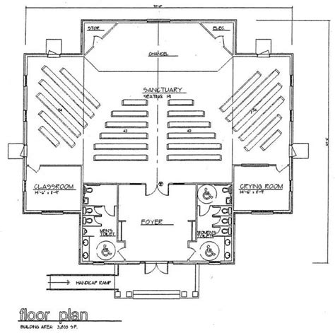 Church Plan #114 | LTH Steel Structures | Church building design, Church design architecture ...