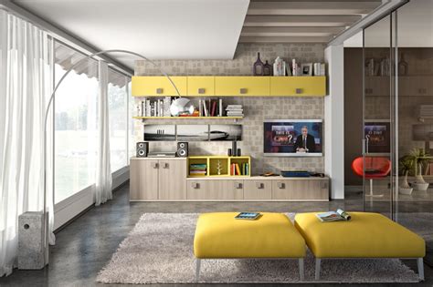 Modern Living Room Wall Units With Storage Inspiration