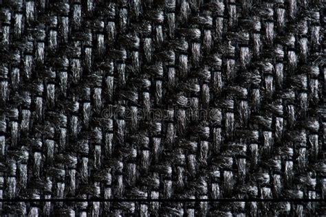 Black Fabric Closeup Isolated Texture Stock Photo - Image of fiber ...