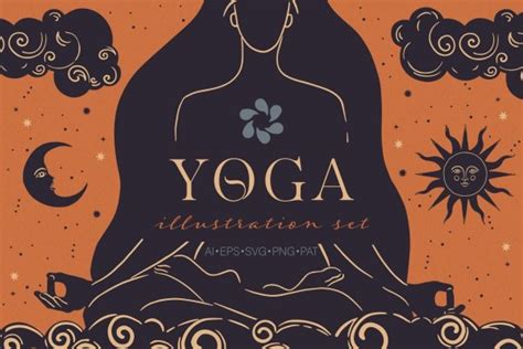 Yoga Illustration Vector Set - Design Cuts