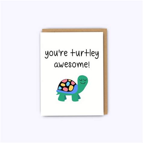 Funny Birthday Card Turtle Card Funny Anniversary Card | Etsy