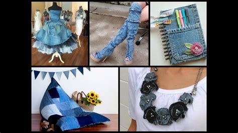 Recycled Denim Craft Ideas - Simple DIY Old Jeans Projects - YouTube