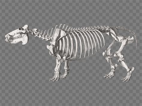 Hippo Skeleton Graphic by El Cutter · Creative Fabrica