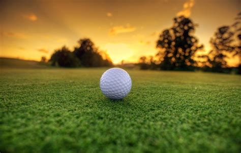 Wallpaper Grass, Landscape, Golf Ball, Sun Dawn images for desktop ...