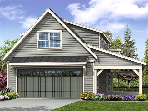 Garage Loft Plan, 051G-0100 | Craftsman style house plans, 2 car garage ...