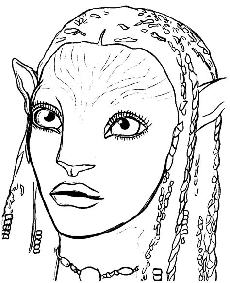 Neytiri - Avatar The Way of Water Coloring Page - Free Printable Coloring Pages