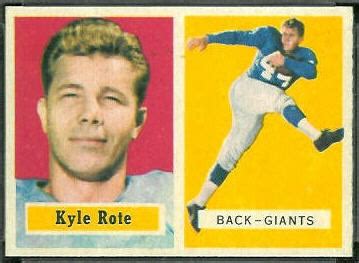 Kyle Rote - 1957 Topps #59 - Vintage Football Card Gallery