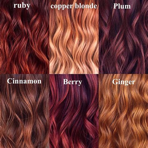 20+ Shades Of Red Hair Chart | Fashion Style