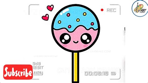 How to draw a cute lollipop drawing step by step //kids drawing ...