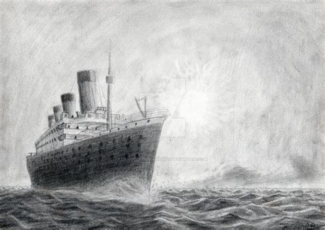 Titanic Black an White by DavidBrazierDrawings on DeviantArt