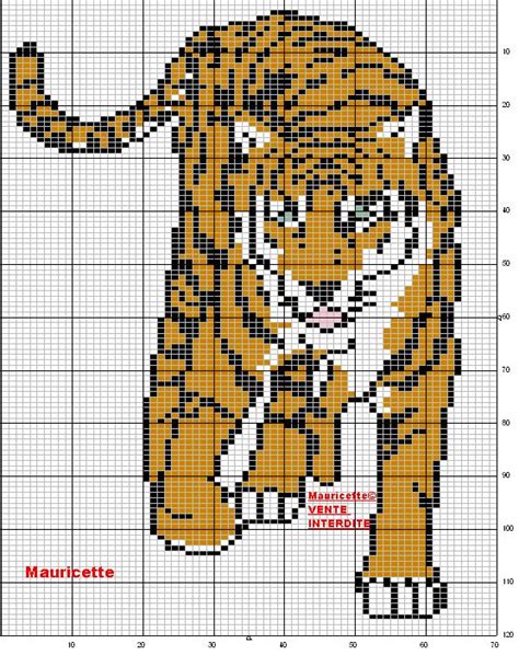 Free Cross Stitch Chart - Tiger | дикие кошки\ les chats sauvages ...