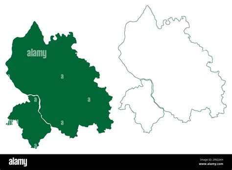 Palamu district (Jharkhand State, Republic of India, division) map vector illustration, scribble ...