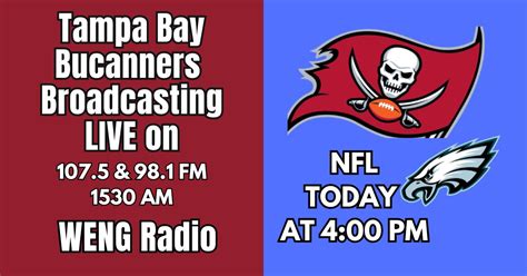 Tampa Bay Buccaneers vs. Detroit Lions BROADCASTING LIVE on WENG 107.5 ...