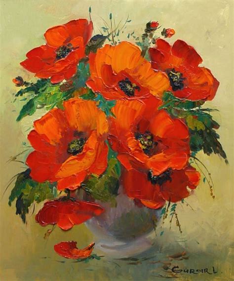 Vase of Poppies Poppy Field Painting, Flower Art Painting, Watercolor Flowers, Painting ...