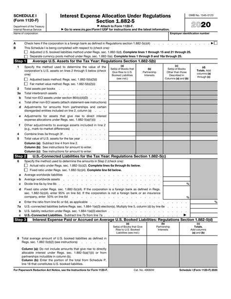 IRS Form 1120-F Schedule I Download Fillable PDF or Fill Online ...