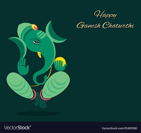 Ganesh chaturthi festival poster design Royalty Free Vector