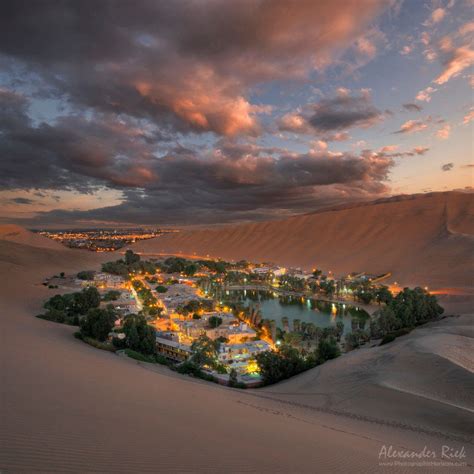 Huacachina - The oasis of Huacachina (Peru) just after sunset | Peru ...