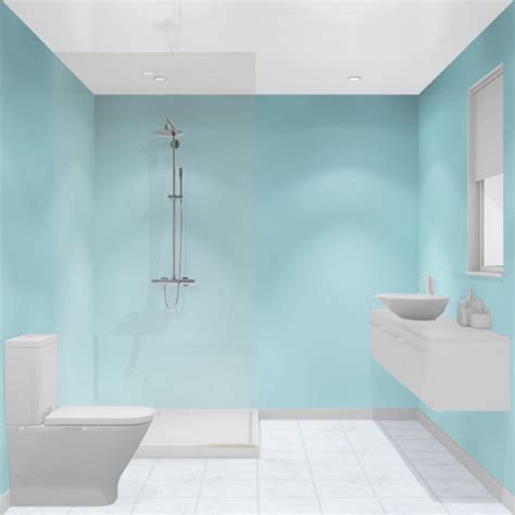 Multipanel Heritage Kew Gloss 2400mm x 900mm Unlipped Bathroom Wall Panel | Blue bathroom walls ...