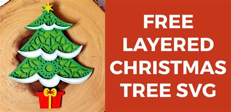 Christmas Tree Free Layered SVG - Craft with Sarah