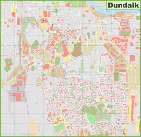 Large detailed map of Dundalk - Ontheworldmap.com