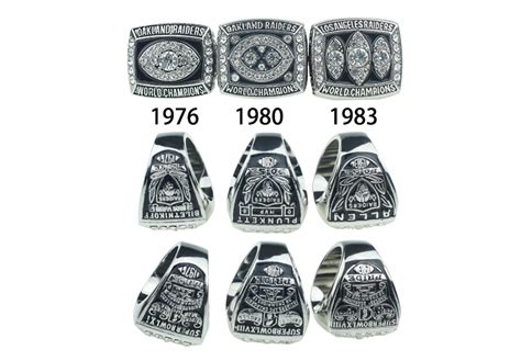 1 set (1976 1980 1983) Oakland Raiders Super Bowl Rings gift for men ...