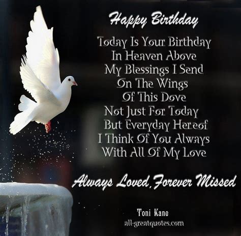 Birthday In Heaven Poems Quotes. QuotesGram by @quotesgram Birthday In ...