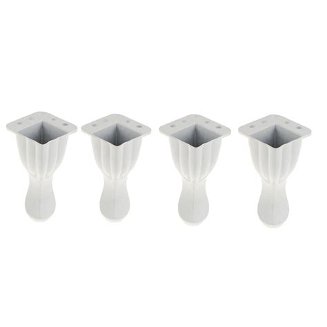 4 Pieces Chrome Metal Furnishing Replacement Spare Parts Sofa Cabinet Leg Furniture Hardware ...