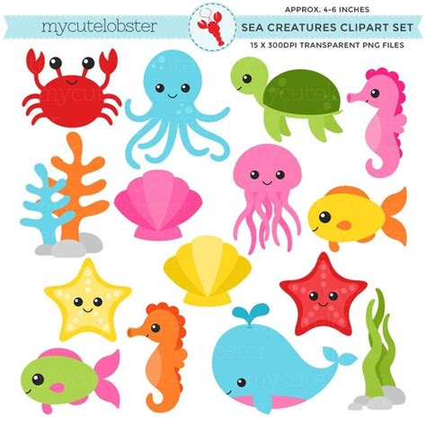 Sea Animals Cartoon Printable