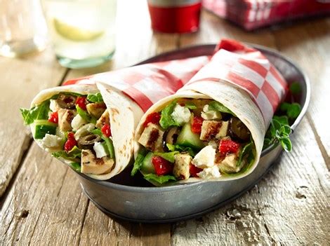 Mediterranean Chicken Wraps