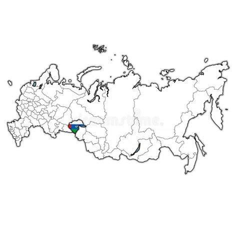 Tyumen Oblast on Administration Map of Russia Stock Illustration - Illustration of russia ...