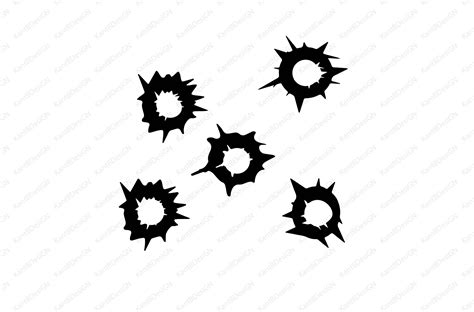 Bullet Holes Clipart Bullet Holes SVG Bullet Holes Files for Cricut Bullet Holes Cut Files for ...