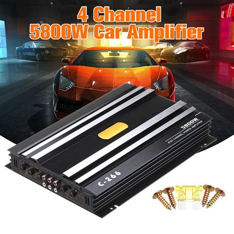 5800 Watt 4 Channel 12V Car Amplifier CAR 4/3/2 Channel Power Ampifir ...